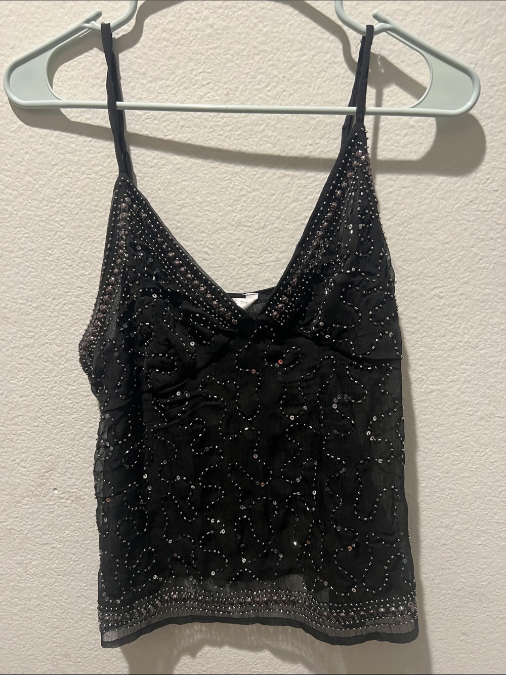 Live 4 Truth Black Beaded V-Neck Camisole